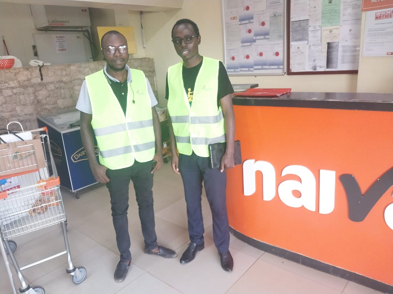 Lilwa Delivery Team at Naivas Supermarket